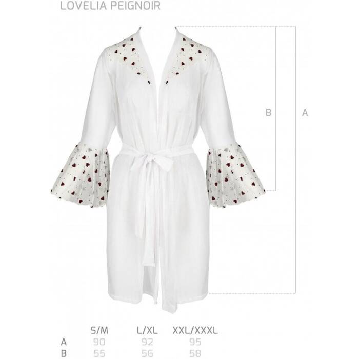 Повітряний пеньюар Passion LOVELIA PEIGNOIR XXL/XXXL, white