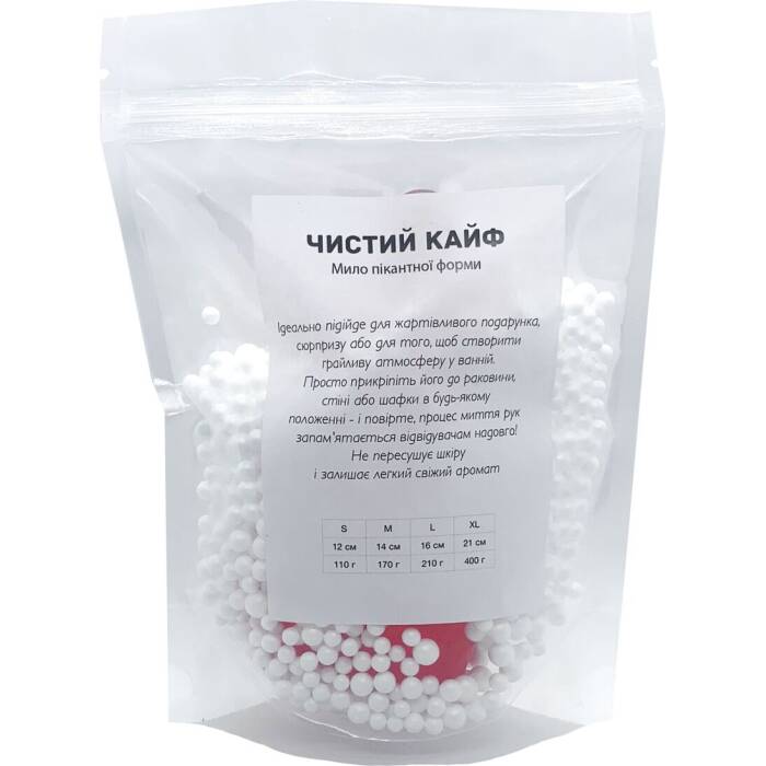 Крафтове мило-член із присоскою Чистий Кайф Red size S натуральне