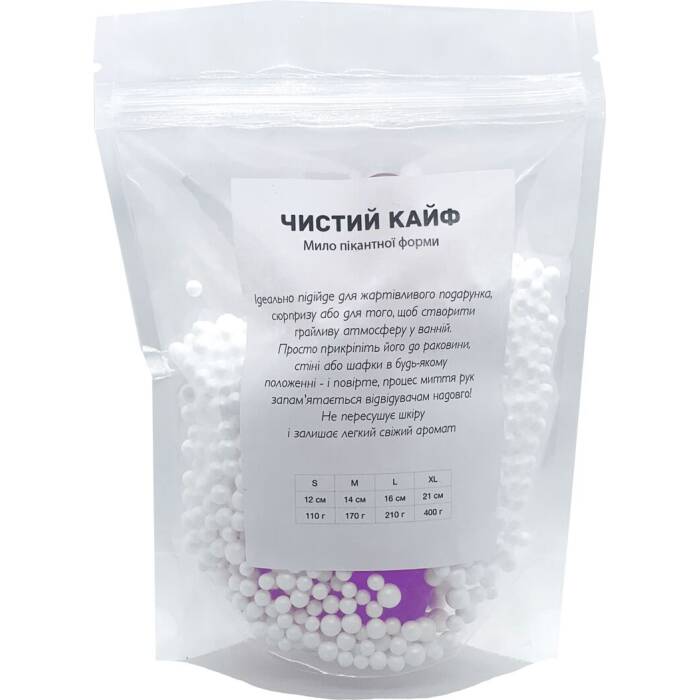 Крафтове мило-член із присоскою Чистий Кайф Violet size S натуральне