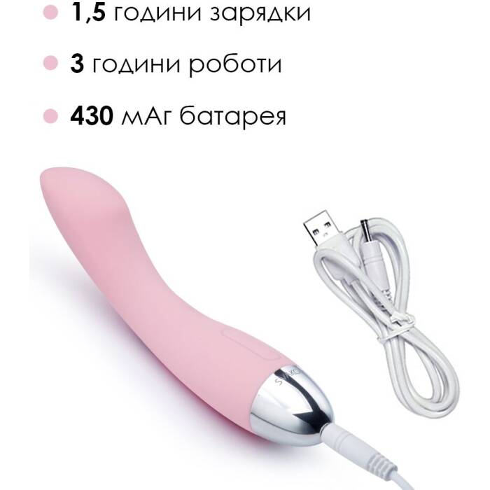 Вібратор для точки G з інтелектуальним режимом Svakom Amy Pale Pink