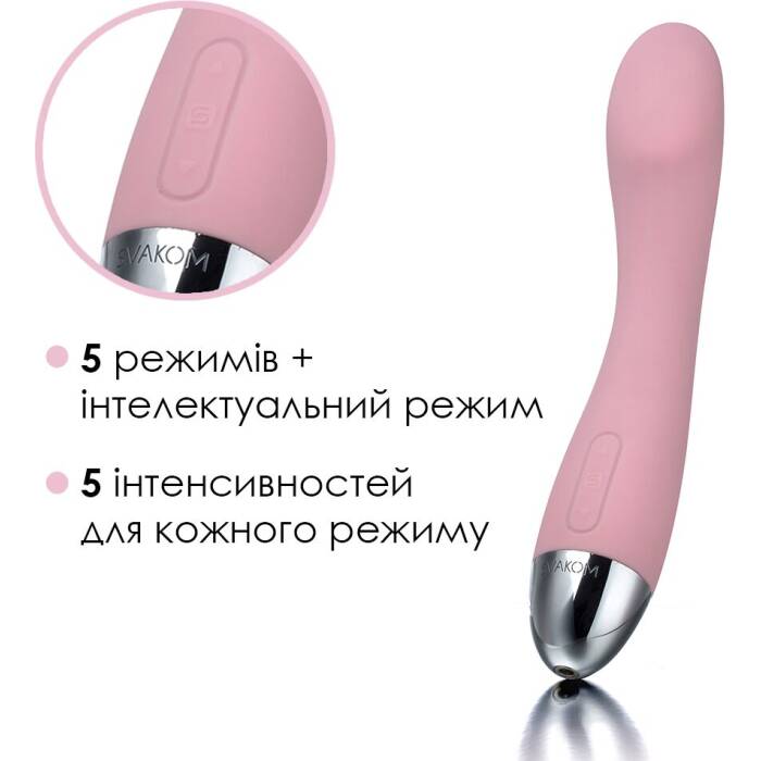 Вібратор для точки G з інтелектуальним режимом Svakom Amy Pale Pink