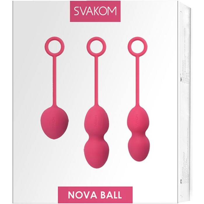 Набір вагінальних кульок зі зміщеним центром ваги Svakom Nova Plum Red