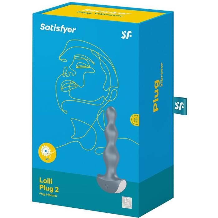 Анальний стимулятор-намистини з двома моторами Satisfyer Lolli-Plug 2 ice blue