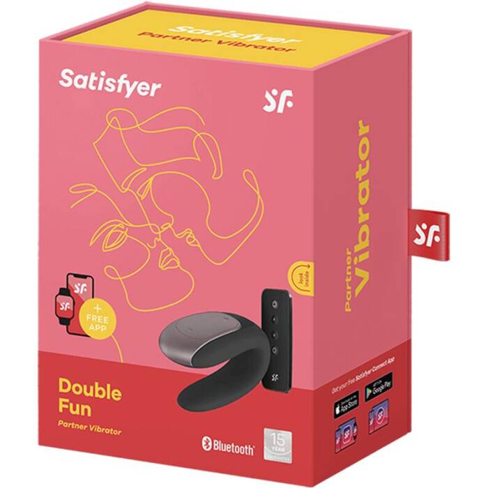 Смартвібратор для пар Satisfyer Double Fun (Black) з пультом ДК