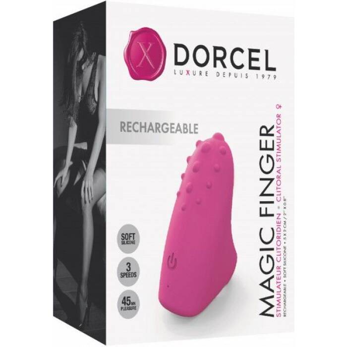 Вібратор на палець Dorcel MAGIC FINGER Rose перезаряджуваний, 3 режими роботи