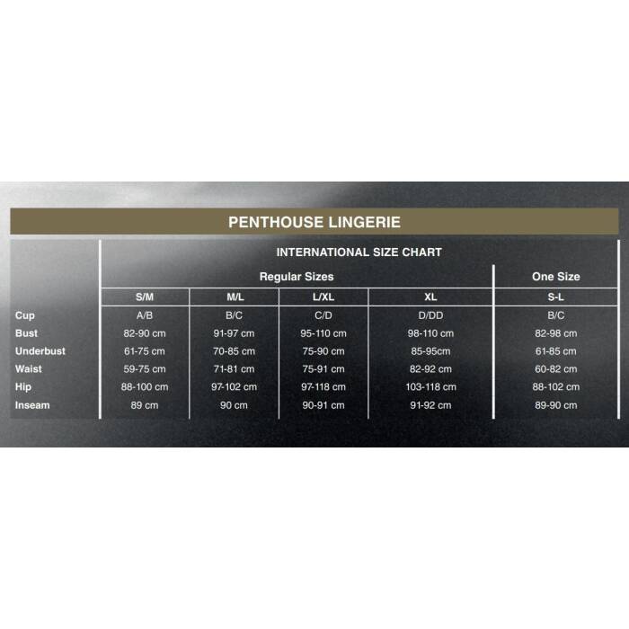 Бодістокінг з високим мереживним коміром Penthouse - First Lady Black XL