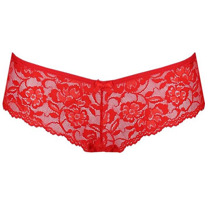 Трусики-бразиліана з квіткового мережива Passion RAJA THONG L/XL, red