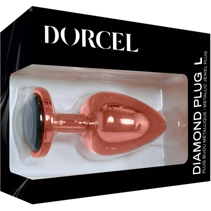 Металева анальна пробка із прикрасою у вигляді кристалу Dorcel - Diamond Plug L