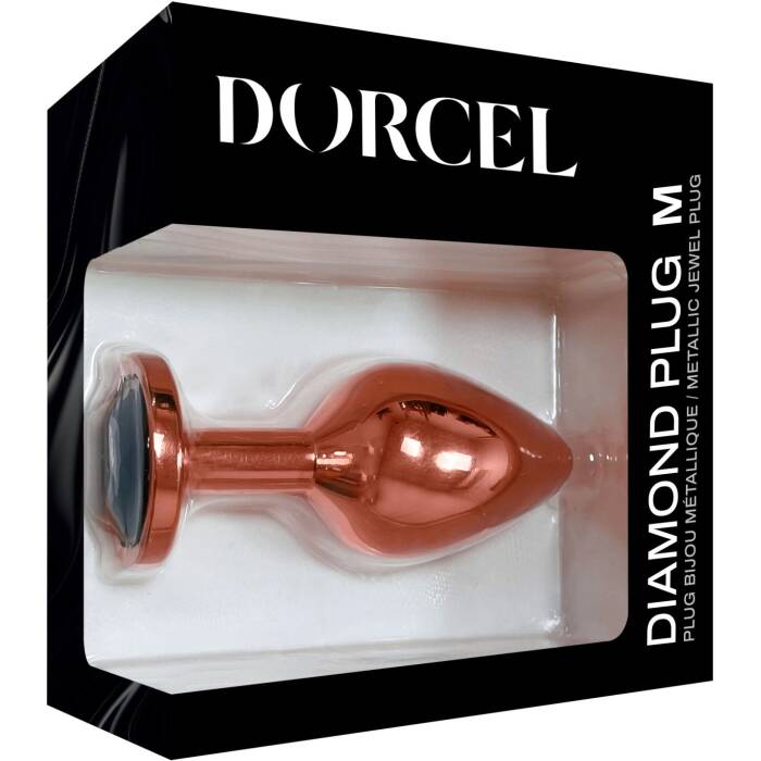 Металева анальна пробка із прикрасою у вигляді кристалу Dorcel - Diamond Plug M