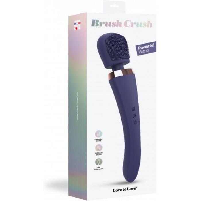 Вібромасажер із силіконовою щіточкою Love to Love Brush Crush - Midnight Indigo