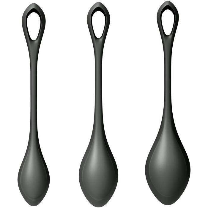 Набір йоні намистин Satisfyer Yoni Power 2 Black, діаметр 2-2,5-3см, маса 22-44-73 г