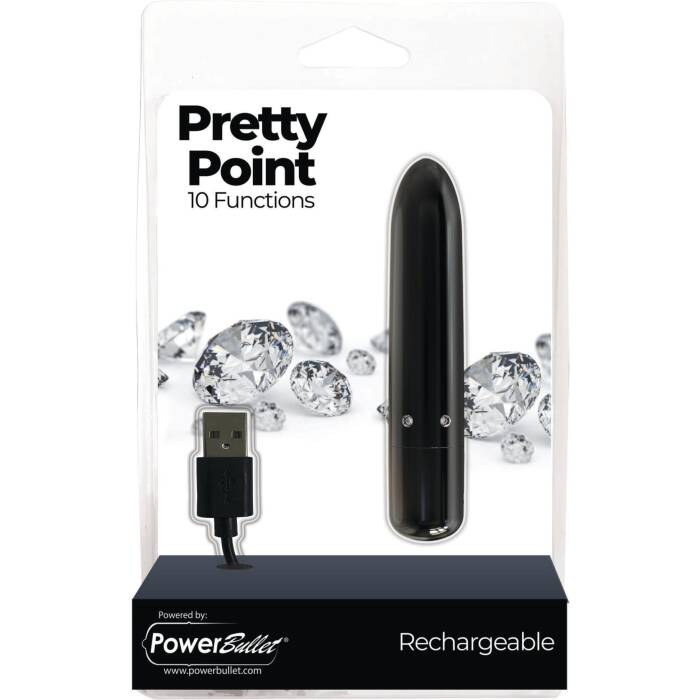 Віброкуля PowerBullet - Pretty Point Rechargeable Bullet Black