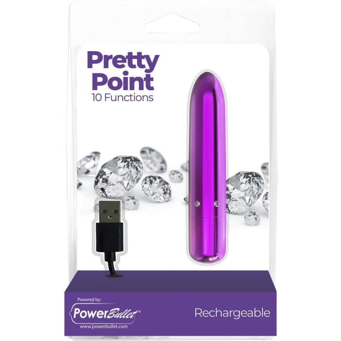 Віброкуля PowerBullet - Pretty Point Rechargeable Bullet Purple