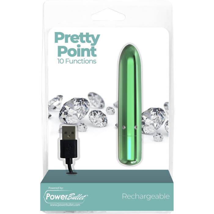 Віброкуля PowerBullet - Pretty Point Rechargeable Bullet Teal