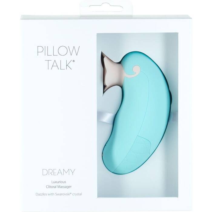 Розкішний вакуумний кліторальний стимулятор Pillow Talk - Dreamy Teal із кристалом Swarovski