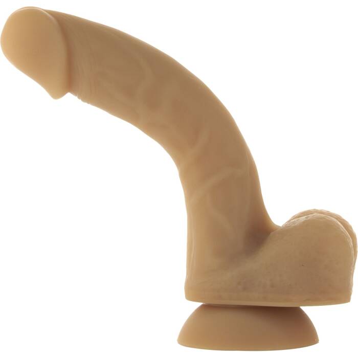 Гнучкий фалоімітатор на присосці ADDICTION — ANDREW 8″ Silicone Dong — Caramel, віброкуля в подаруно