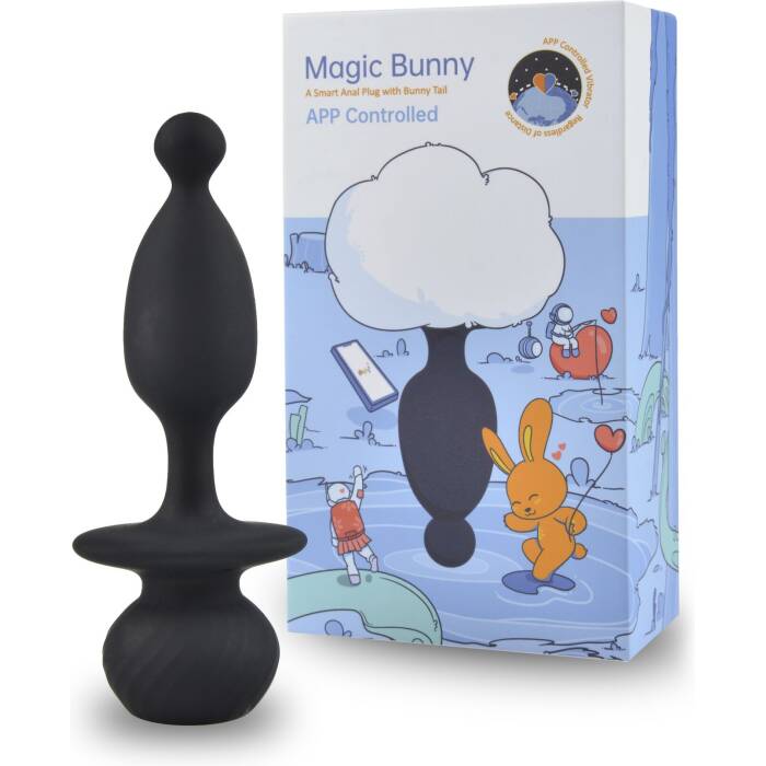 Анальна смартпробка Magic Motion Bunny зі знімним пухнастим хвостиком, керування зі смартфона
