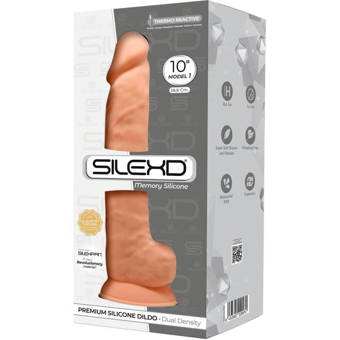 Фалоімітатор реалістичний SilexD Arnold Flesh (MODEL 5 size 10in), двошаровий, силікон+Silexpan, діа