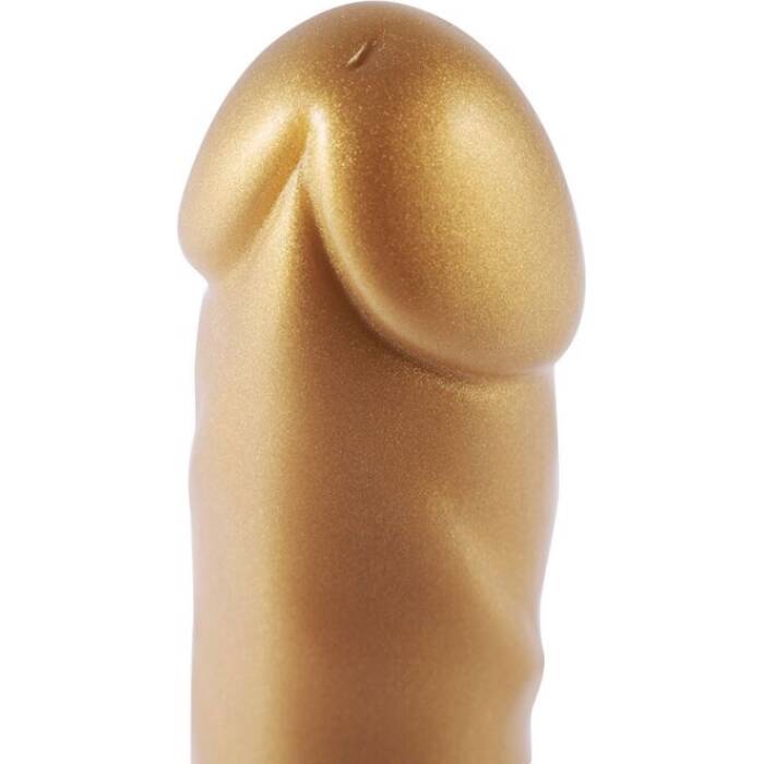 Золотий фалоімітатор Hismith 6.8″ Golden Silicone Dildo, система KlicLok