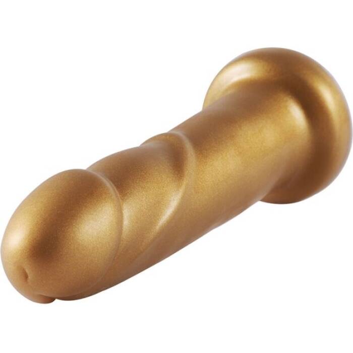 Золотий фалоімітатор Hismith 6.8″ Golden Silicone Dildo, система KlicLok