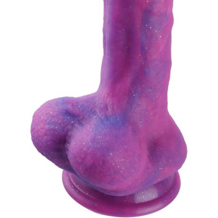 Фалоімітатор 8.2″ з вібрацією для секс-машин Hismith Purple Silicone Dildo with Vibe, KlicLok