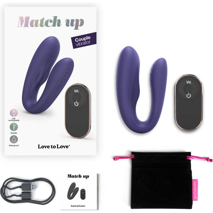 Вібратор для пар із пультом ДК Love To Love MATCH UP - MIDNIGHT INDIGO