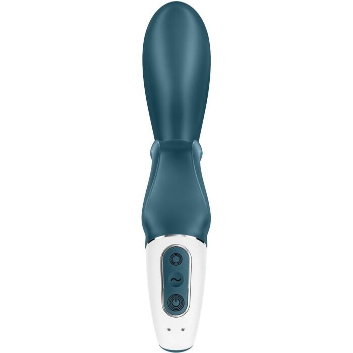 Смарт вібратор-кролик Satisfyer Hug Me Bluegrey, 2 мотори, діаметр 4,2см, широка кліторальна частина