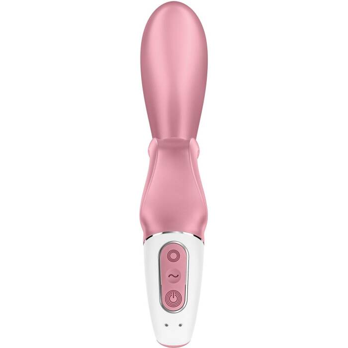 Смарт вібратор-кролик Satisfyer Hug Me Pink, 2 мотори, діаметр 4,2см, широка кліторальна частина