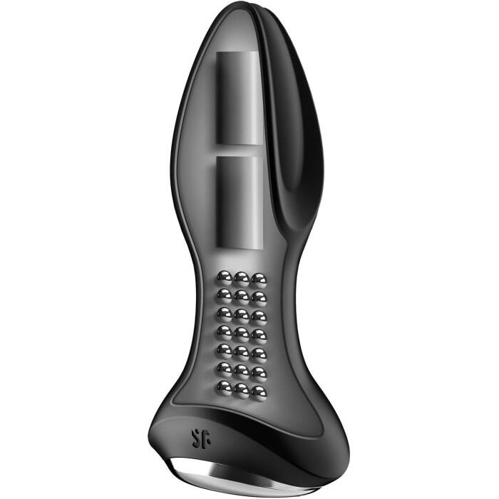 Анальна смарт-вібропробка із перлинним масажем Satisfyer Rotator Plug 2+ Black