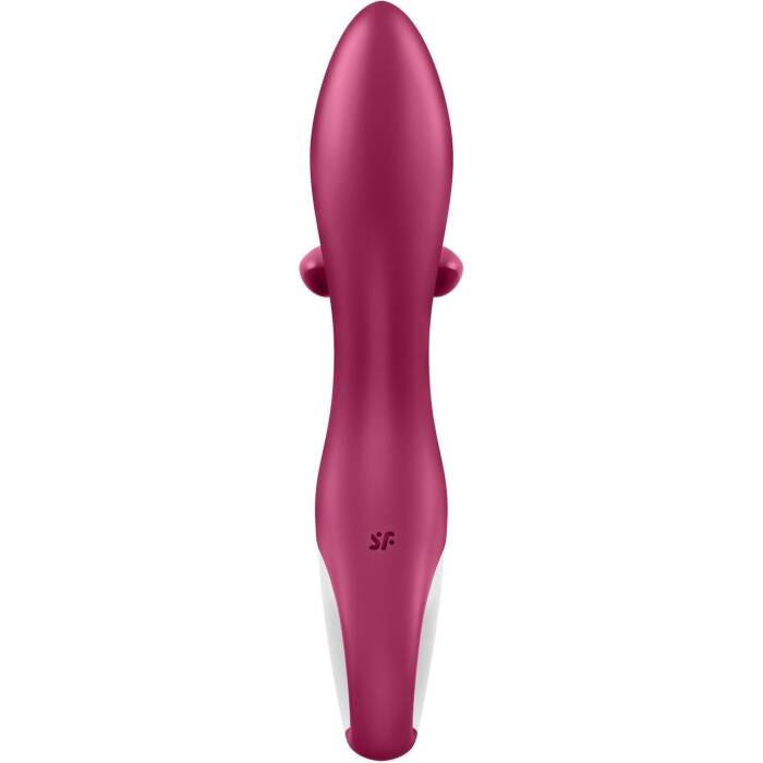 Вібратор-кролик із потрійним відростком Satisfyer Embrace me Berry, 2 мотори, діаметр 3,6 см