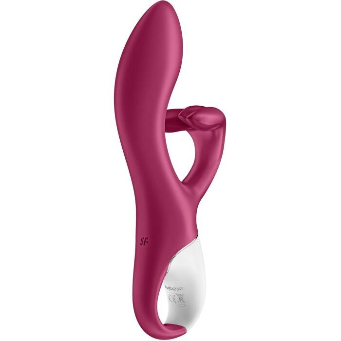 Вібратор-кролик із потрійним відростком Satisfyer Embrace me Berry, 2 мотори, діаметр 3,6 см