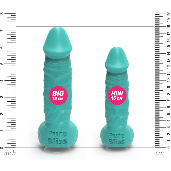 Крафтове мило-член із присоскою Pure Bliss MINI Turquoise, натуральне