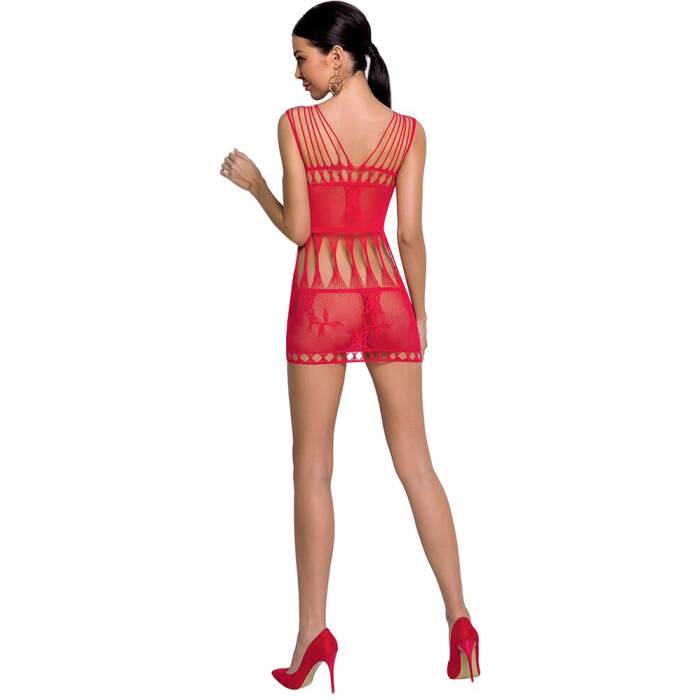 Бодістокінг мінісукня з метеликами Passion BS090 One Size red