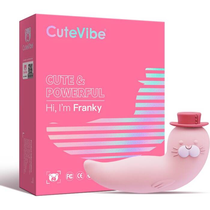 Вакуумний вібратор CuteVibe Franky Pink