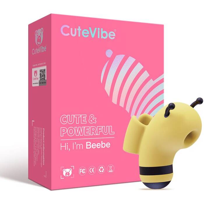 Вакуумний стимулятор із мікрострумами CuteVibe Beebe Yellow, на палець