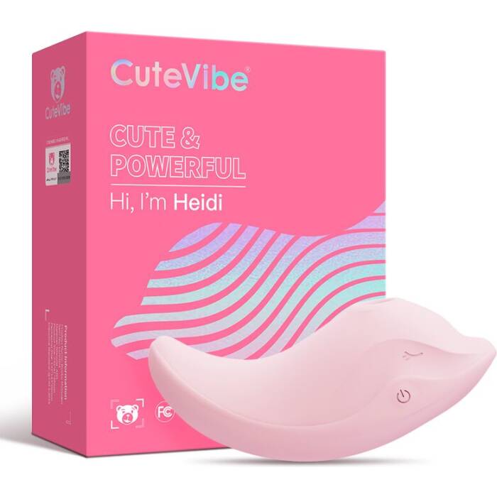 Вібратор та вакуумний стимулятор CuteVibe Heidi Pink
