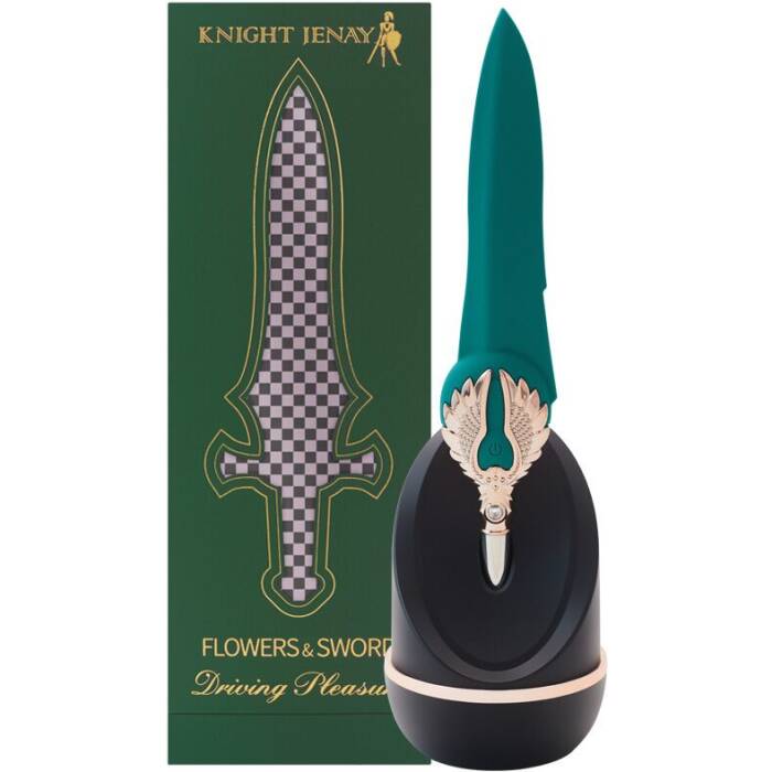 Вишуканий вібратор Knight Jenay FLOWERS & SWORD, маска, стрічка та лубрикант у комплекті