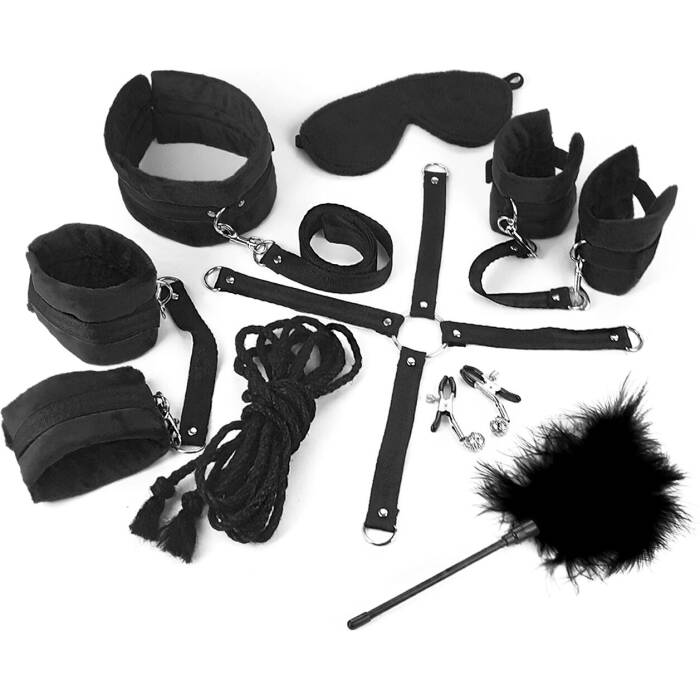 BDSM-набір Art of Sex – Soft Touch BDSM Set, чорний, 9 предметів