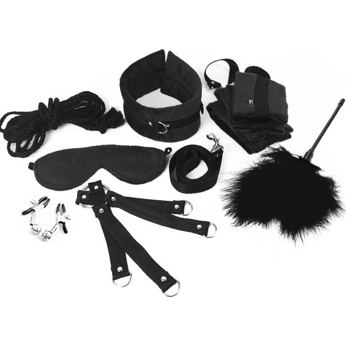BDSM-набір Art of Sex – Soft Touch BDSM Set, чорний, 9 предметів