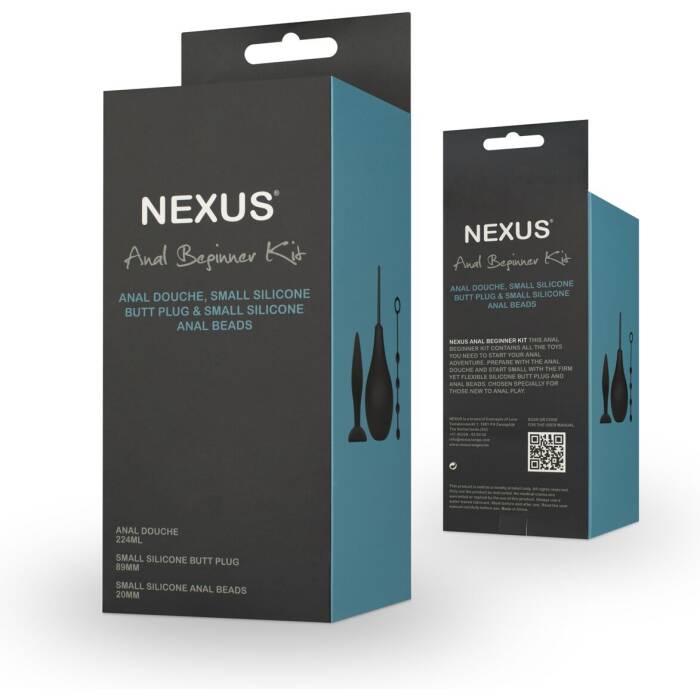 Набір новачка для анальної стимуляції Nexus ANAL BEGINNER KIT, спринцівка, анальне намисто і пробка