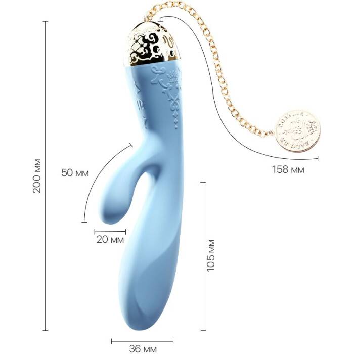 Смартвібратор-кролик Zalo — Rosalie Royal Blue