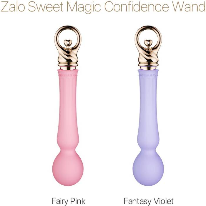 Вібромасажер із підігрівом Zalo Sweet Magic - Confidence Wand Fairy Pink