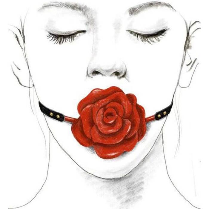 Розкішний кляп у вигляді троянди Zalo - Rose Ball Gag, подвійне використання