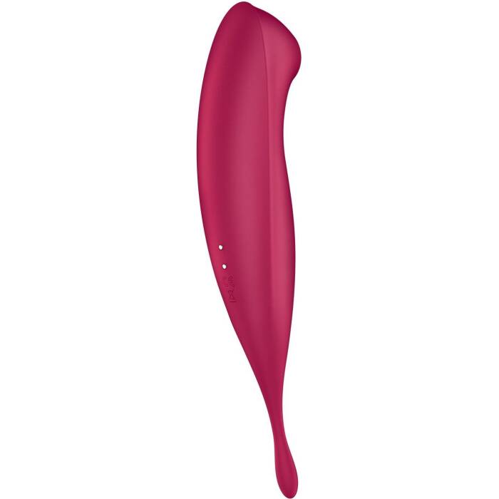 Смарт-вібратор для клітора з вакуумною стимуляцією Satisfyer Twirling Pro+ dark red