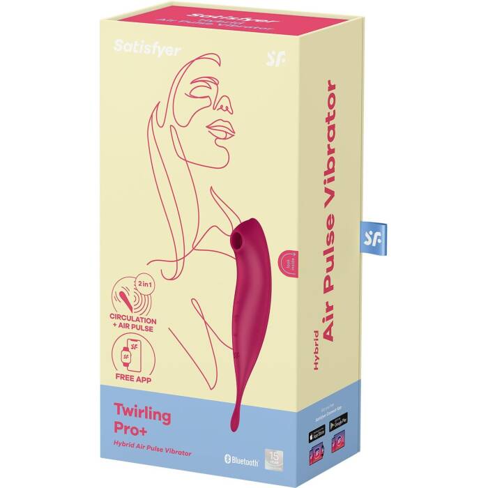 Смарт-вібратор для клітора з вакуумною стимуляцією Satisfyer Twirling Pro+ dark red