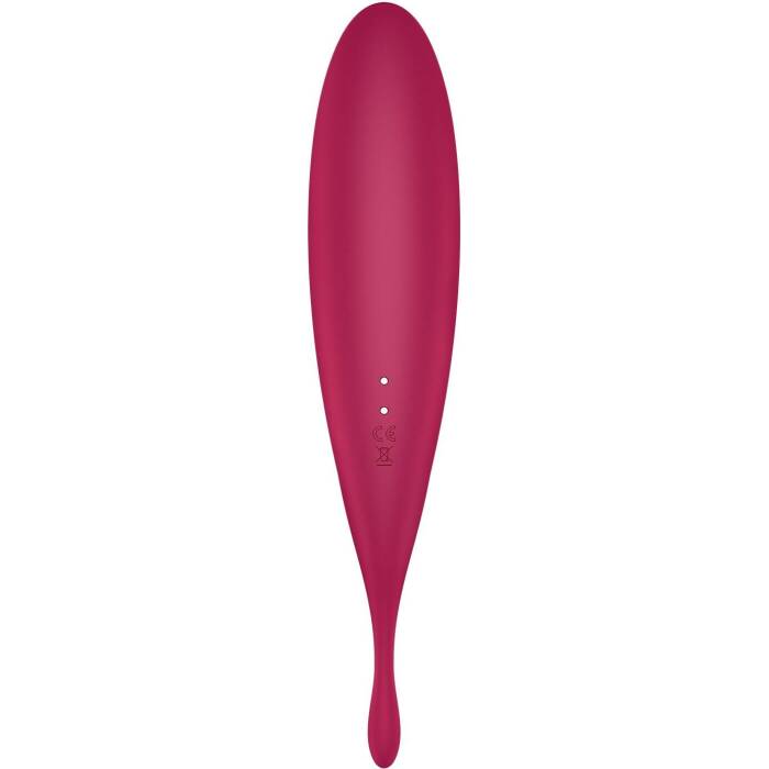 Смарт-вібратор для клітора з вакуумною стимуляцією Satisfyer Twirling Pro+ dark red