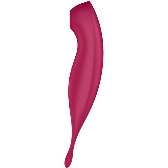 Смарт-вібратор для клітора з вакуумною стимуляцією Satisfyer Twirling Pro+ dark red