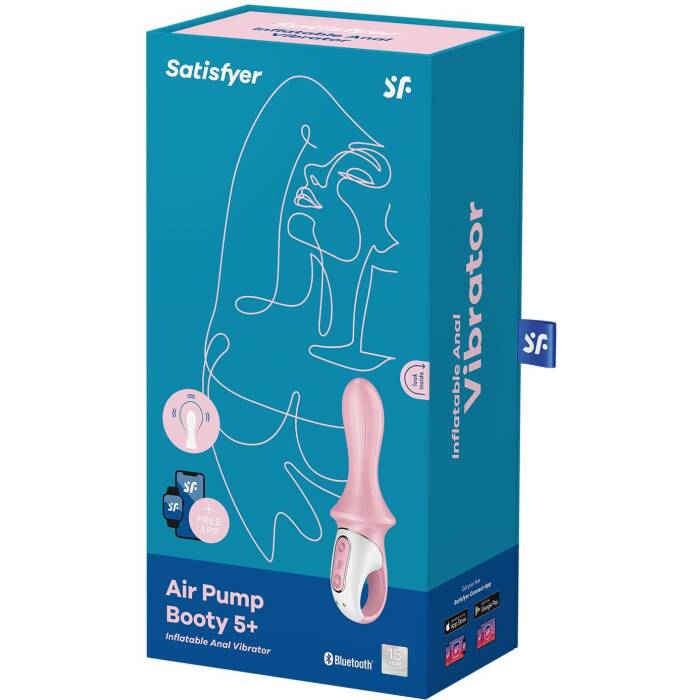 Анальний смарт-вібратор Satisfyer Air Pump Booty 5+, надувається