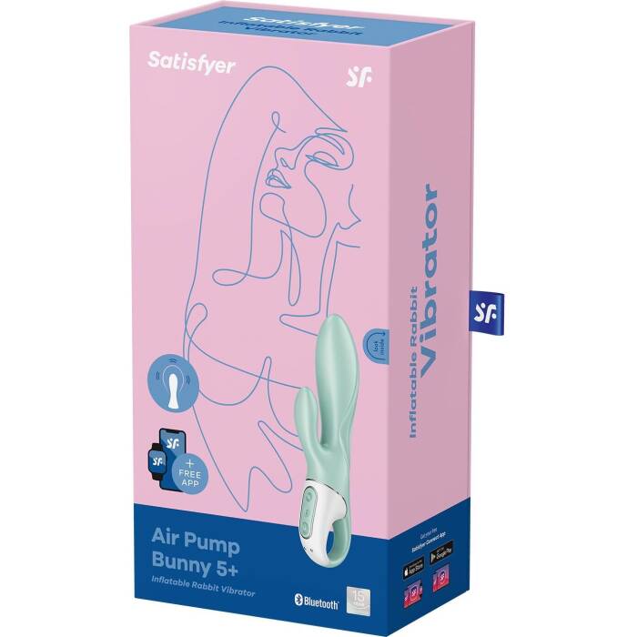 Смарт вібратор-кролик Satisfyer Air Pump Bunny 5+, надувається