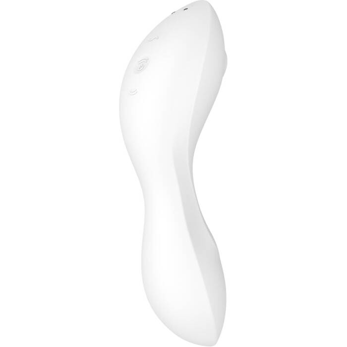 Вакуумний смарт-стимулятор із вібрацією Satisfyer Curvy Trinity 5 (White), керування зі смартфона